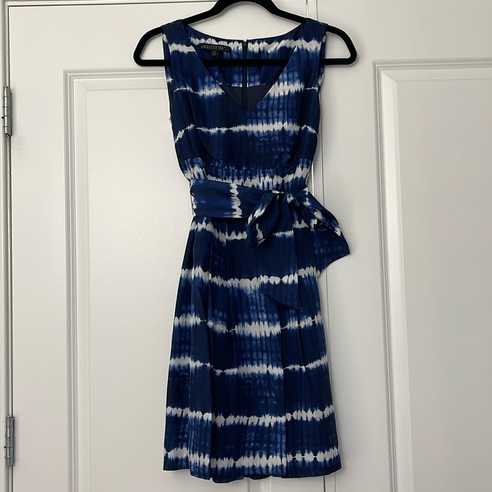 Lafayette 148 100% Silk Tie-dyed Dress, Size 0
